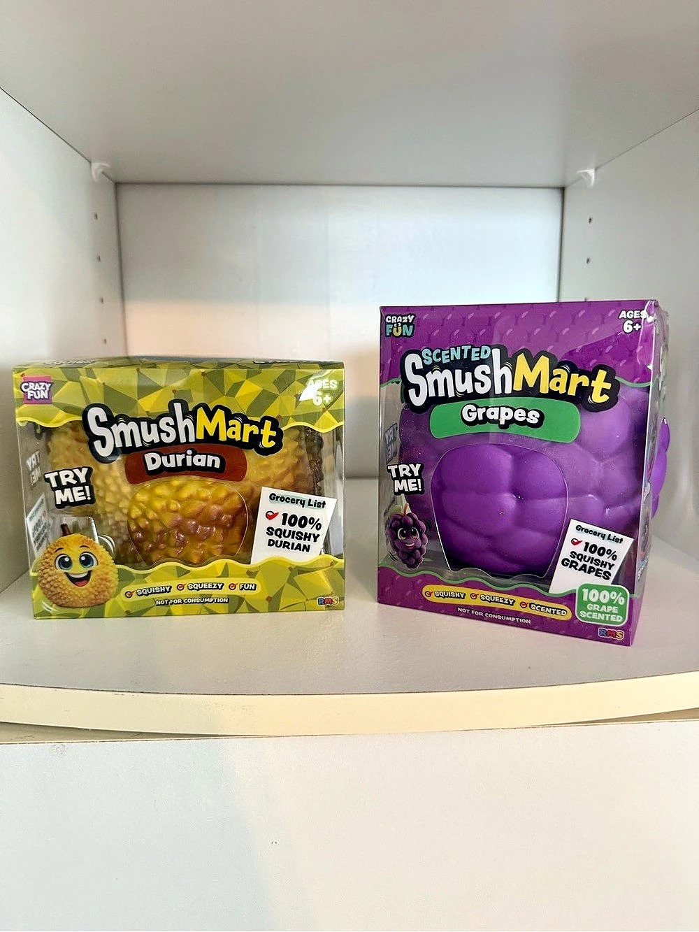 SmushMart Grape & Durian Smush Toys NWT